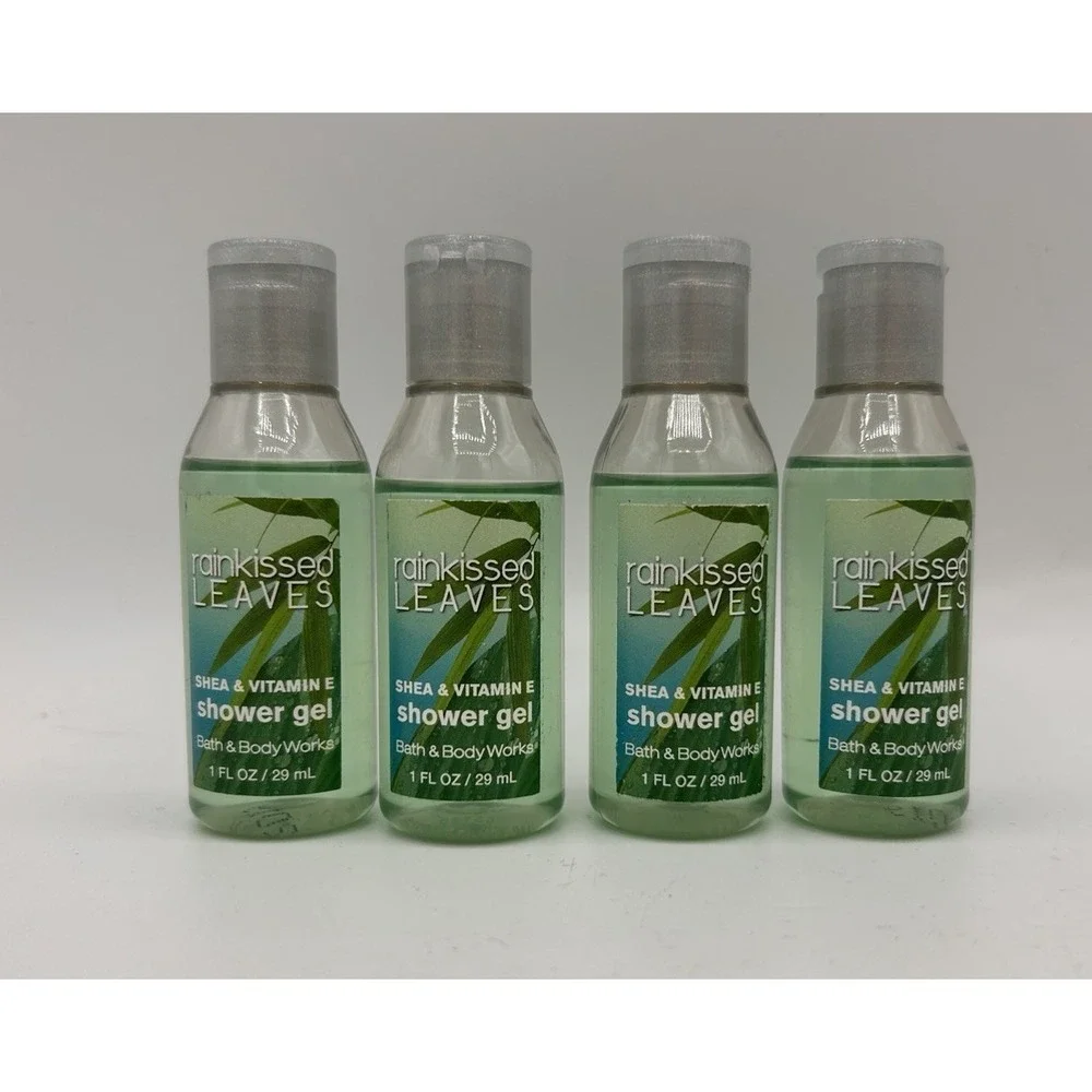 Bath and Body Works 1oz Bottles Rainkissed Leaves Shampoo Lot Of 4 1oz Bottles